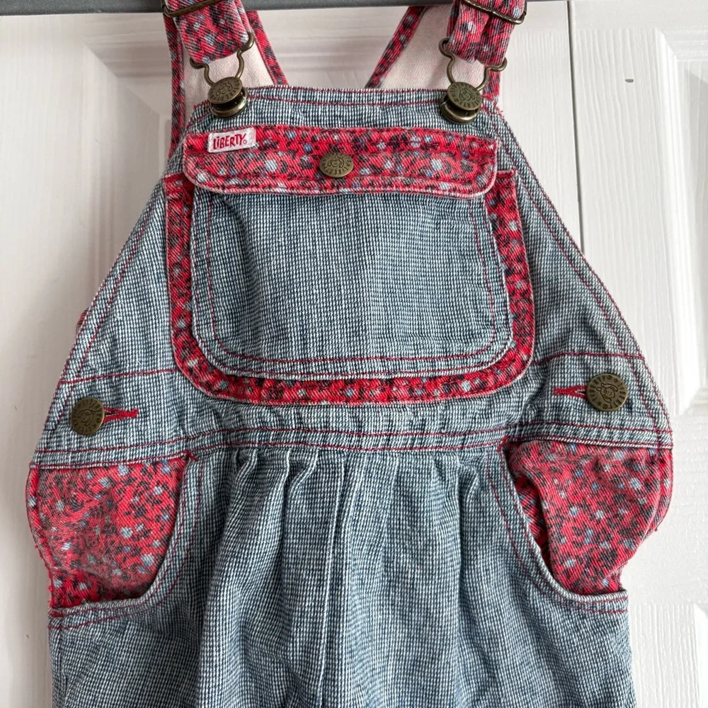 Y2K Vintage Liberty Floral Denim Jean Overalls